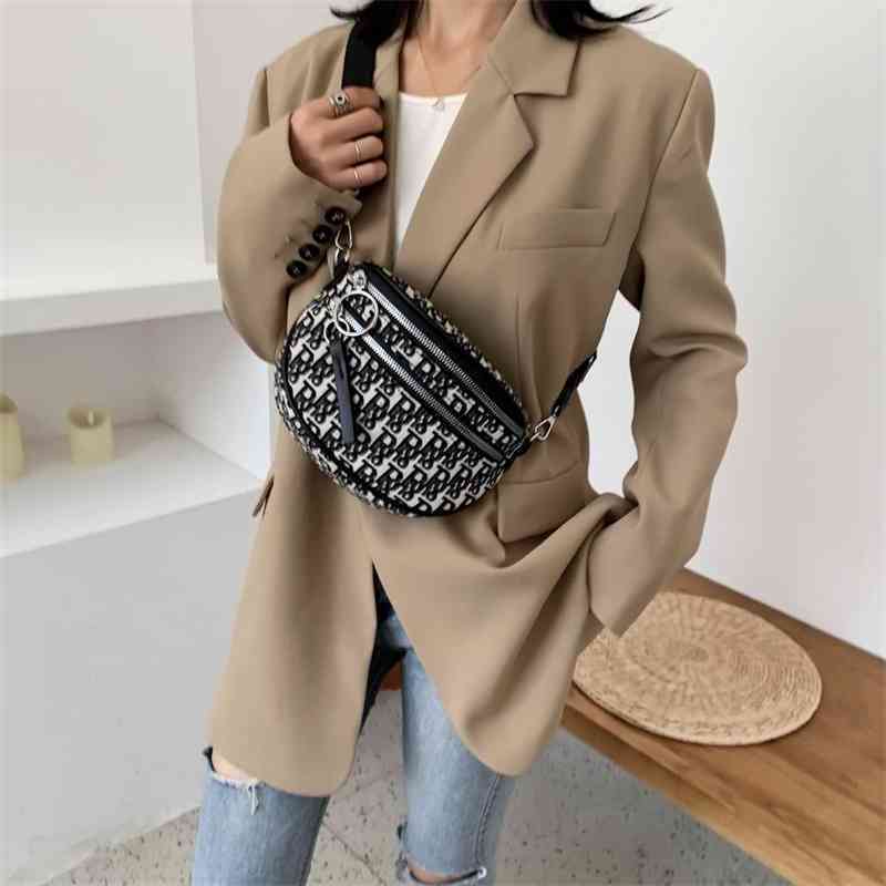 

70% factory online sale Fashionable and simple small style leisure waist bag popular portable single room chest Bag, Black