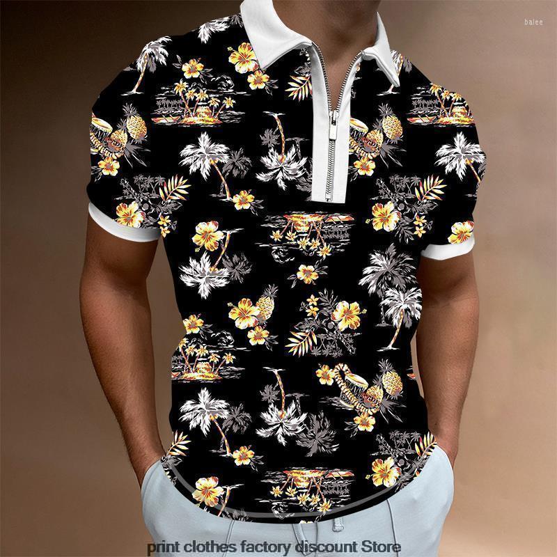 

Men's Polos Summer Men Clothing Short-sleeved Patchwork Turn-Down Collar Zipper Shirts Business Casual Daily Fashion SportswearMen's Men'sMe, Kthzd22221hq