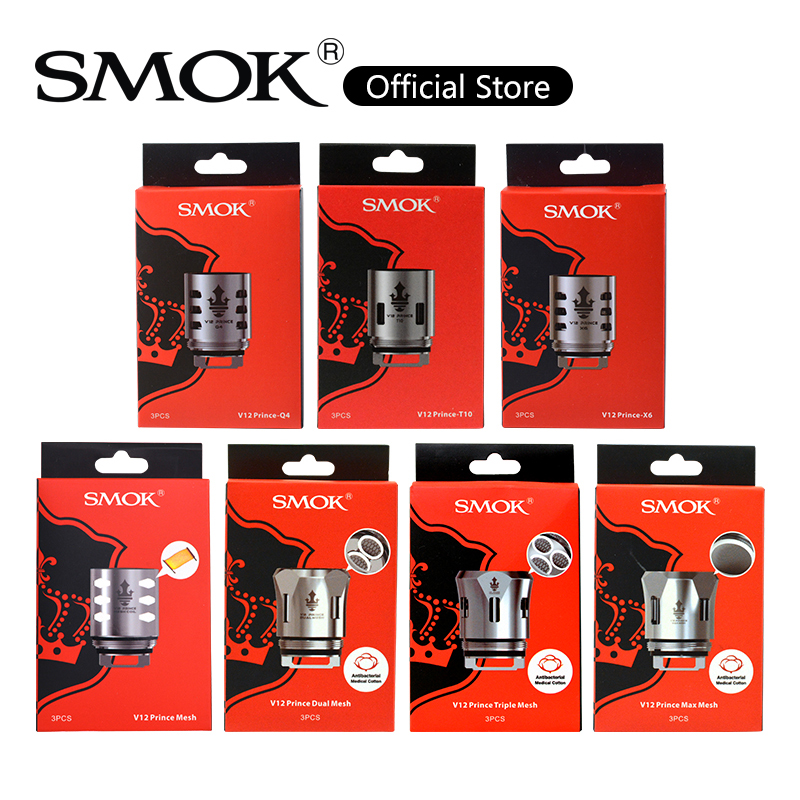 

Smok V12 Prince Coil 0.15ohm 0.17ohm .2ohm .4ohm Q4 M4 X6 T10 Replacement Max Dual Mesh Coils For TFV12-Prince Tank X-Priv Kit 100% Authentic