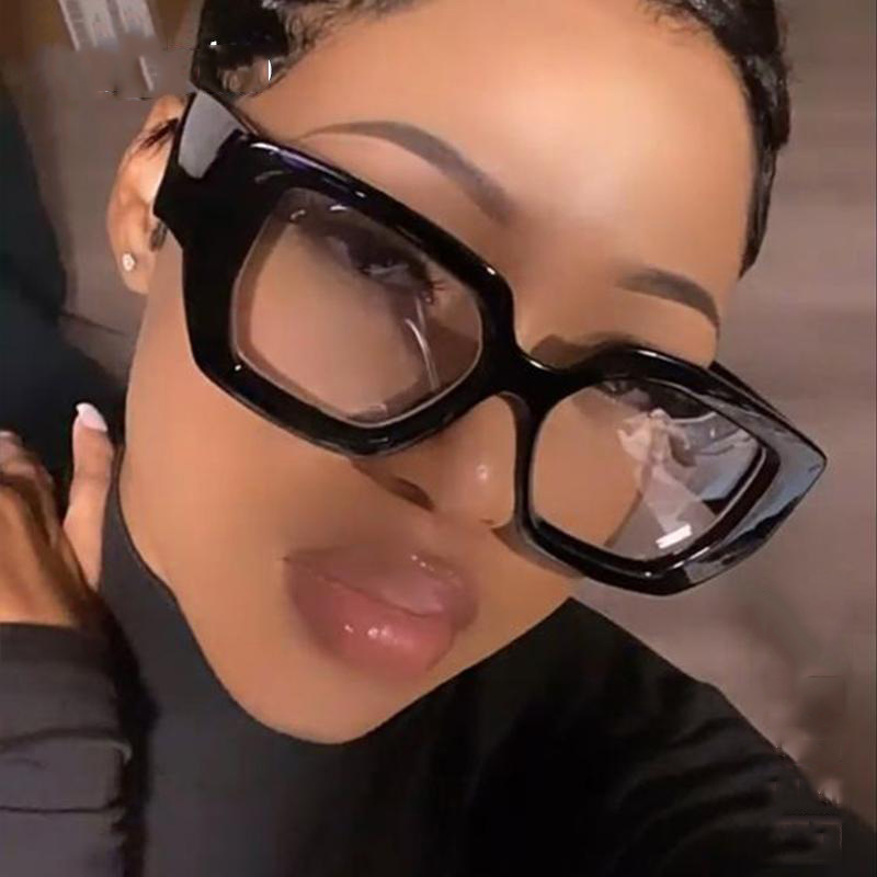 

Sunglasses Design Glasses Frame Oversized Square Computer Transparent Women Eyeglasses Female Big EyewearSunglas