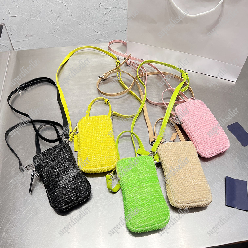 

Summer Crossbody Linen Shoulder Bags Women Purses Luxury Designer Clutch Bag Embroidery Handbags Mini Pochette Fashion Phone Pouch Coin Wallet, Pink