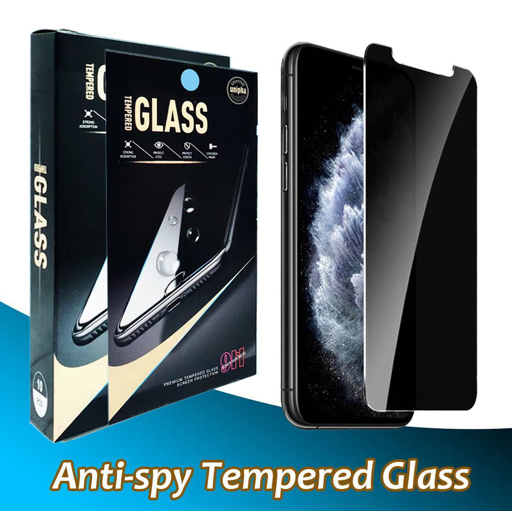 

Privacy Anti-spy Tempered Glass Screen Protector for iPhone 14 13 12 11 Pro Max XR XS X 6 7 8 Plus With Retail Package