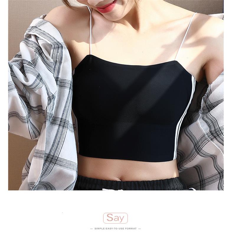 

Women Ice Silk Bras Seamless Camisoles Beauty Back Bralette Sexy Lingerie Free Wire Underwear Tube Scalloped Tops Bra For Ladies, White