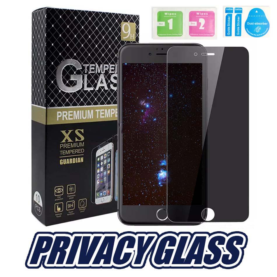 

Privacy Tempered Glass Anti-glare Screen Protector For iPhone 13 12 XS Anti-Spy Cover Shield for LS775 LS770 Samsung S8 S7 with Retail Package
