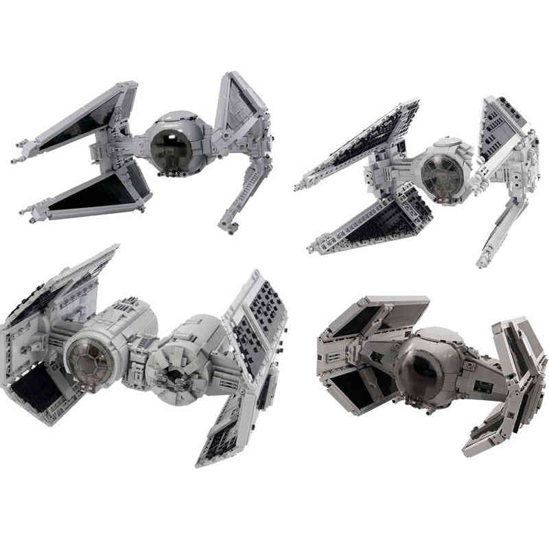 

Interstellar Space Military Series Wars Tie Space Fighter-Interceptor Building Blocks Assembly Toys For Children Kids Xmas Gifts AA220317