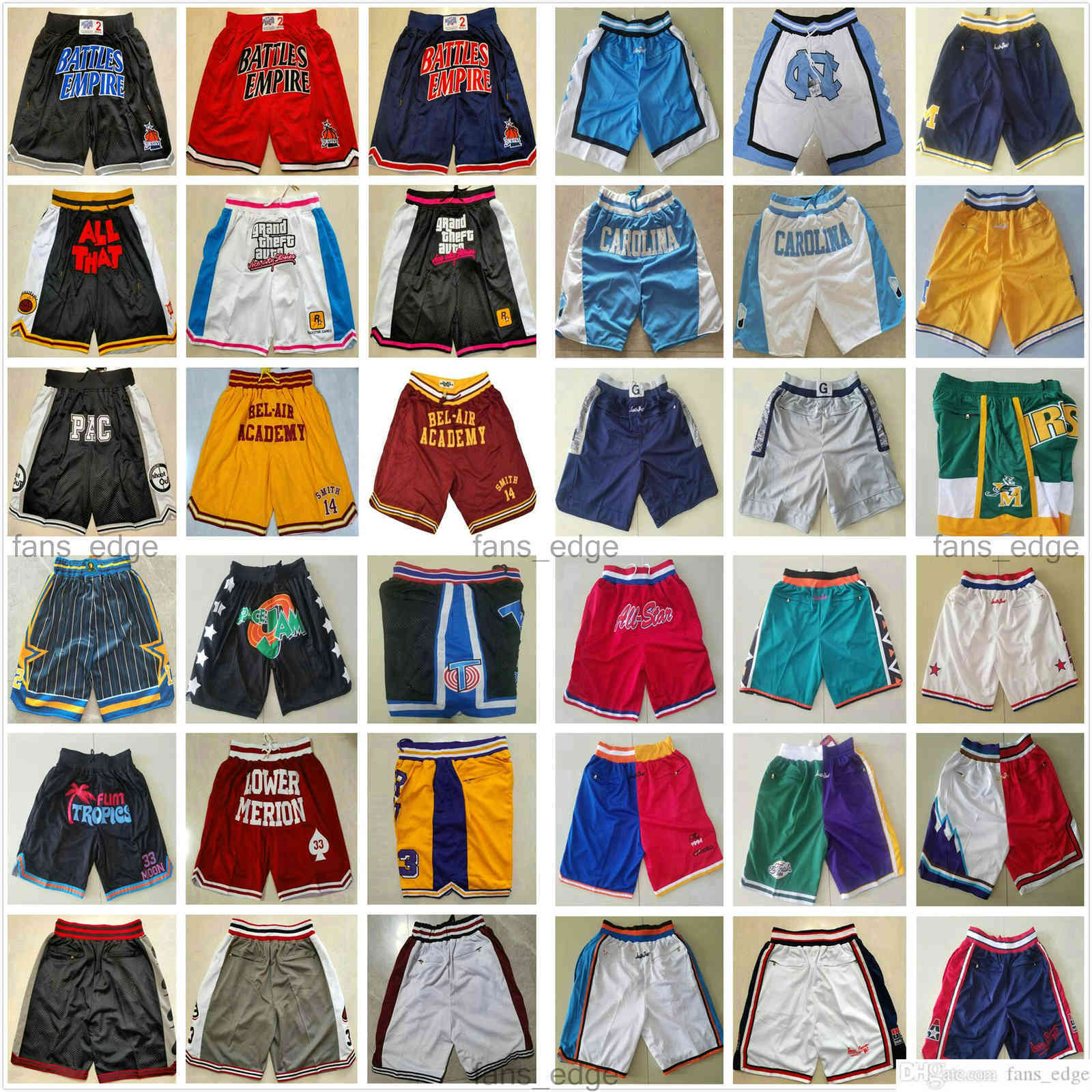 

Top Quality All Team Basketball Shorts Just Don Short Retro Sports Wear JUSTDON Baseball With Pocket Zipper Sweatpants Pant Stitched Size S-2XL, Tell us which one