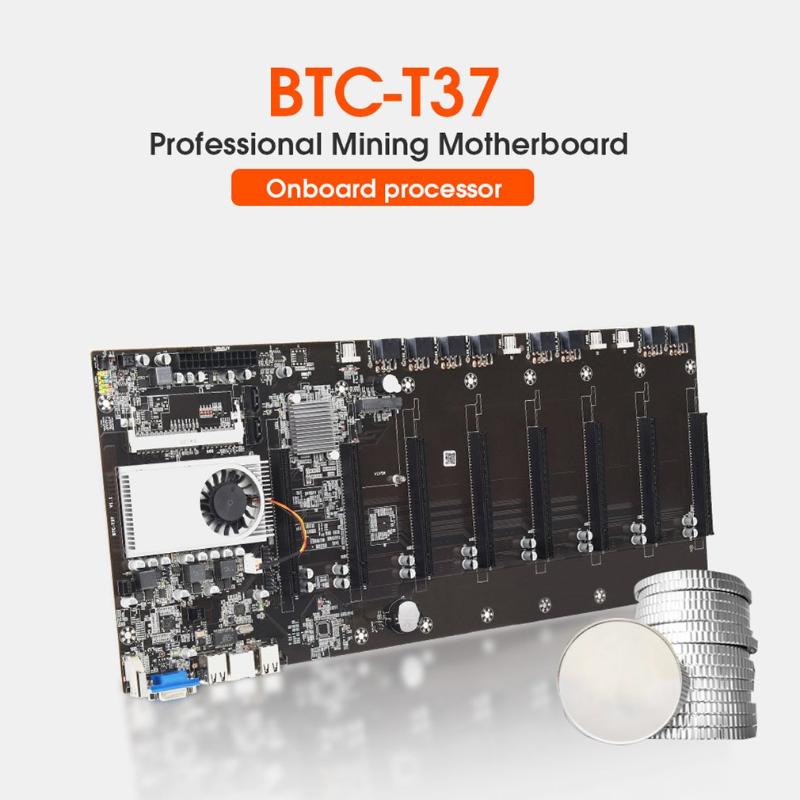 

Motherboards BTC-37 Miner Motherboard CPU Set 8 Video Card Slot DDR3 Memory Integrated VGA Interface Low Power Consumption PC