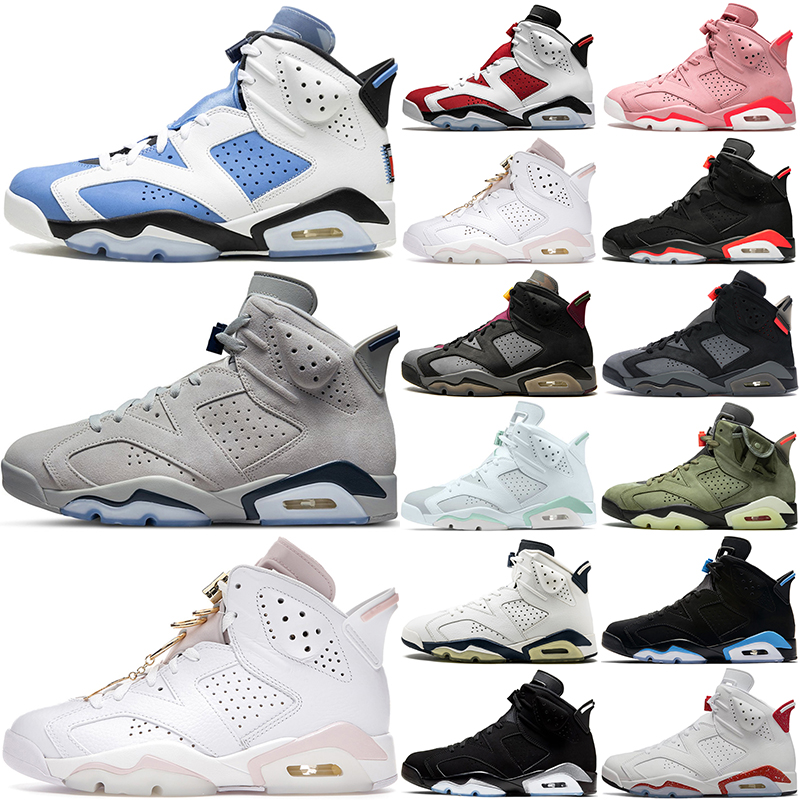 

discount 6 6s Basketball Shoes for men women University Blue Red Oreo Georgetown Black Metallic Silver Infrared mens womens trainers outdoor sports sneakers, 36-47 black infrared