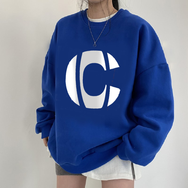 

Fish scale round neck sweater fashion loose long-sleeved thin top coat, Blue