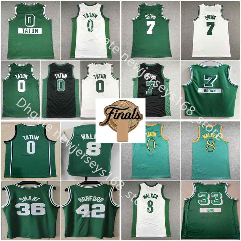 

2022 Finals Patch Jayson 0 Tatum Basketball Jaylen 7 Brown Marcus 36 Smart Larry 33 Bird Al 42 Horford Jayson 0 Tatum Antoine Walker Stitched 75th Jersey High Quality, Picture