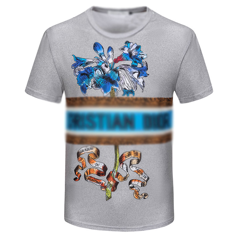 

2022 Designer Men's Polo Shirts Summer Floral Pattern Shirts Brand 100% Cotton Short Sleeves Fashion Casual T-Shirts Hawaiian Breathable Tops Size M, Ribbon(not for sale separatel