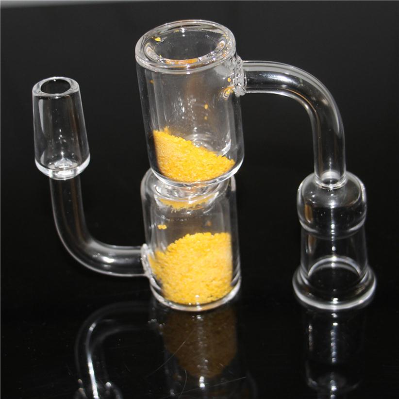 

Smoking Quartz Thermal Banger 25mm OD with Thermochromic Bucket Double Tube Bangers Nail color changing nails For Oil Rig Glass Bo302q