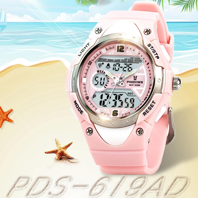 

Wristwatches Fashion Colorful Luminous Digital Watch Men Waterproof Ms Sport Watches Boy Girl Electronic Relogio MasculinoWristwatches, White