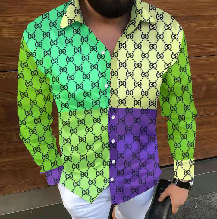 

22ss 12style Summer Designer Letters Printed Cardigan Men Shirt Vintage Short Sleeve Lapel Neck Button Shirt Tops Slim Casual Business Clothes Size -3XL, As photo
