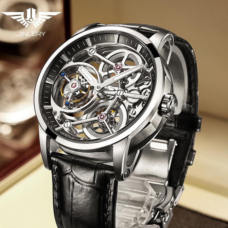 

Wristwatches Mechanical Watch For Men Luxury Tourbillon Hand Wind Watches Male Fashion Skeleton Wristwatch Waterproof Relogio MasculiWristwa, J9042p2
