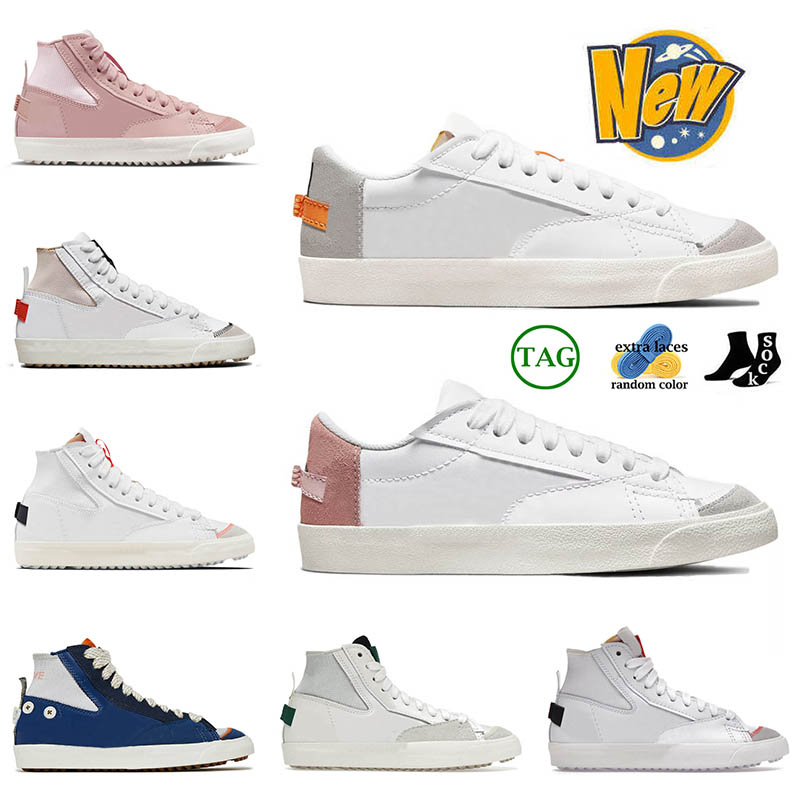 Mens Womens Blazer Mid 77 Jumbo Running Shoes Fashion Designer Pink Oxford Black White Sail Low University Blue Grey Fog Phantom Sneakers Trainer