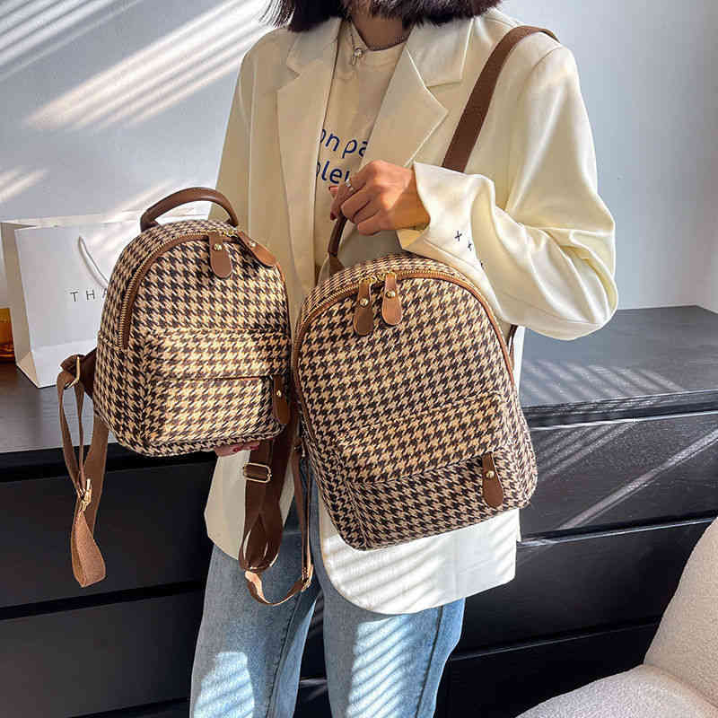 

bird double shoulder bag women's spring and summer new small backpack versatile leisure small bag Purses_3VZ9, Small black