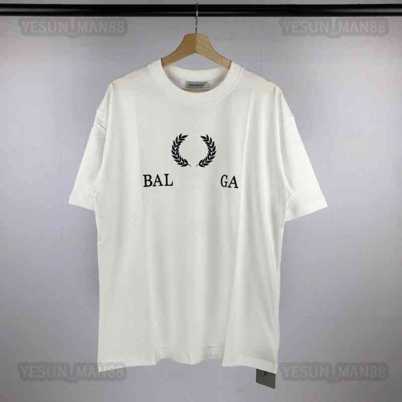 

Designer Luxury Spring Summer Balencaigas Classic Wheat Printed T Shirt Fashion Mens And Womens Leisure Loose Short Sleeve Tee