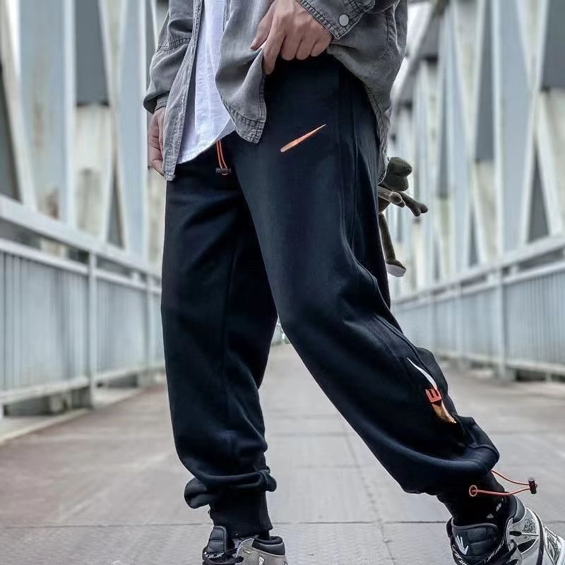 

Spring and autumn men's sweatpants casual lap pants running sweatpants men closed Pure cotton