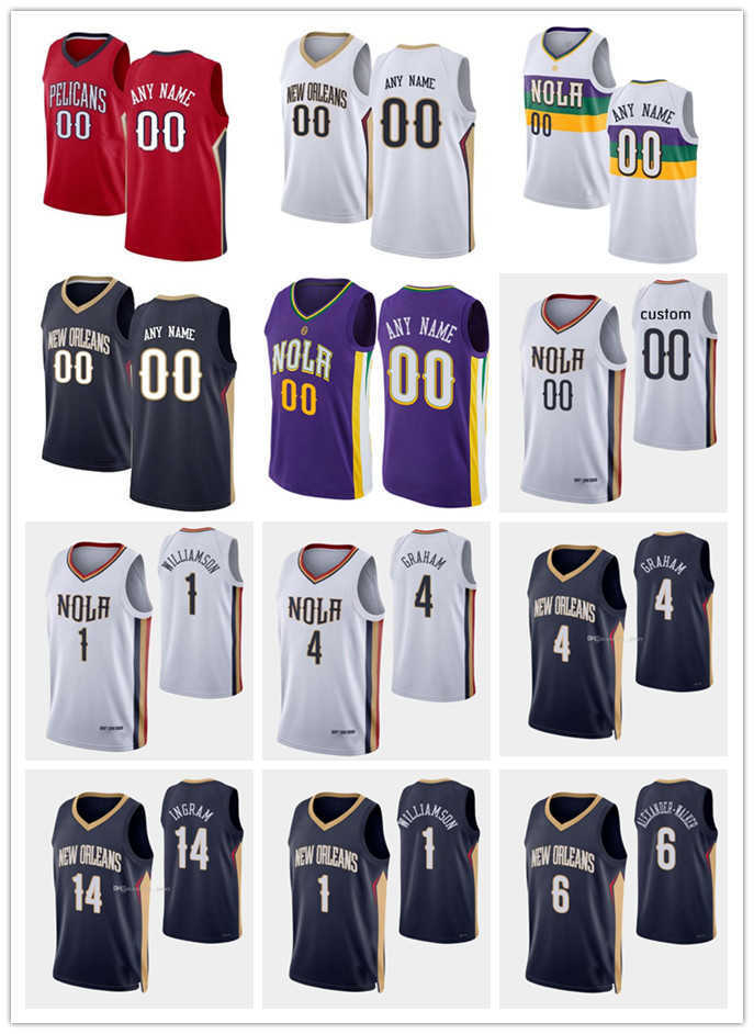 

75th Custom Jersey New''Orleans''Pelicans''Men Women Youth Trey 25 Murphy III Garrett 41 Temple Zion 1 Williamson Wenyen 32 Gabriel Basketball Jerseys, Color
