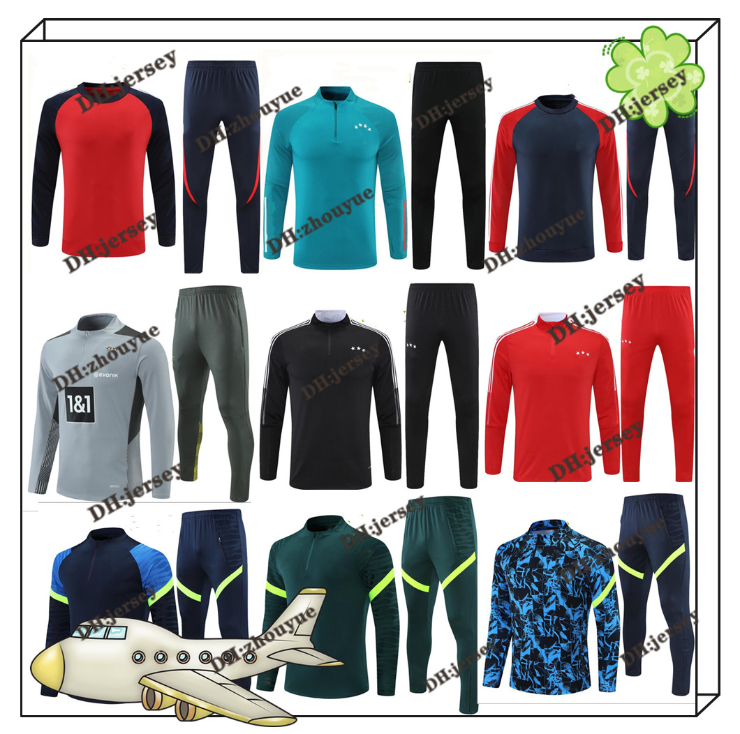 

2022 2023 mens + kids tracksuit football tracksuits jerseys kits 22 23 soccer training suit jogging jacket sets chandal futbol survetement