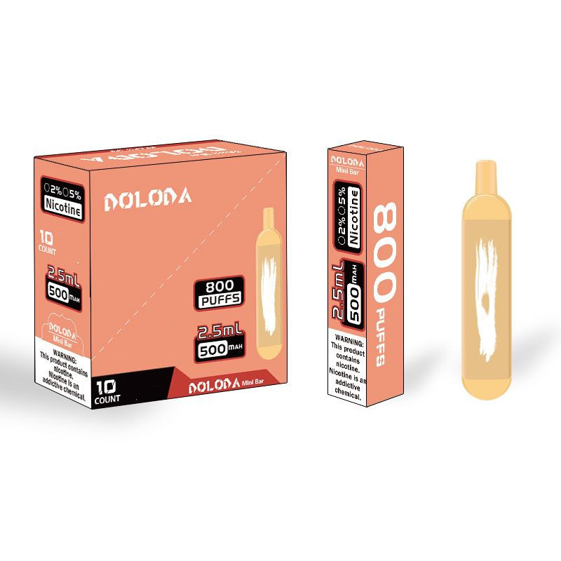 

Genuine DOLODA mini bar Disposable Cartridge Electronic Cigarette Device Kit 800 Puffs 500mAh Battery 2.5ml Cartridge Vape Pen Original