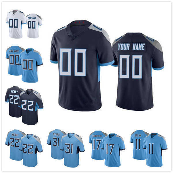 

Football Jerseys custom Tennessee''Titans''98 Jeffery Simmons 2 Robert Woods 22 Derrick Henry 16 Treylon Burks 17 Ryan Tannehill 31 Kevin Byard 6 Brett Kern, Colour