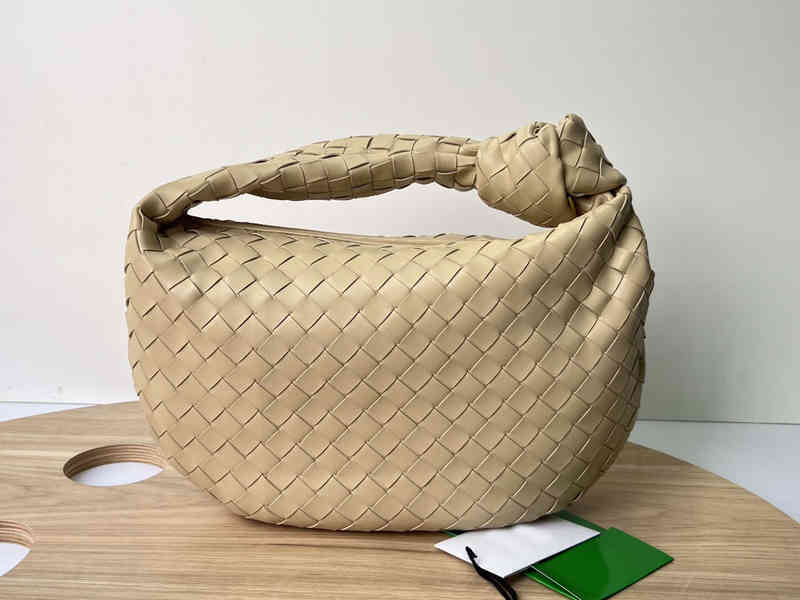 

Venetas Designer Lambskin Handbags Bottegas Large Jodie Woven Women's Bag Leather Knotting Round Hobo Dumpling Bag Leather Armpit Bag, Duck green
