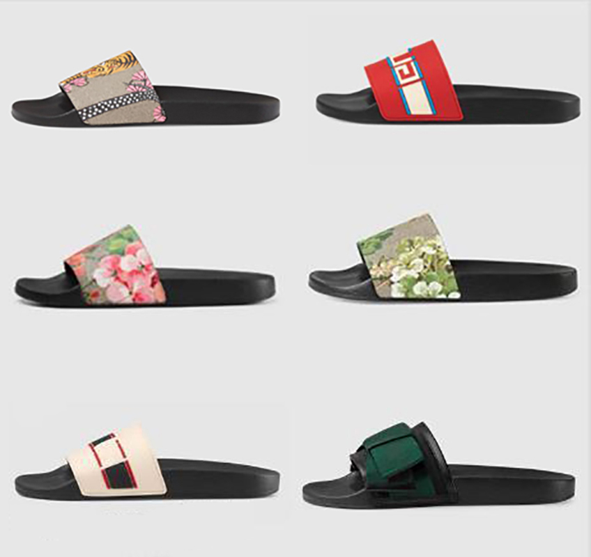 

2022 Platform Designer Rubber Slides Sandal Floral brocade Fashion Mens Gear bottoms Flip Flops Slippers Striped Womens Sandals Designers Loafers sliede, #5