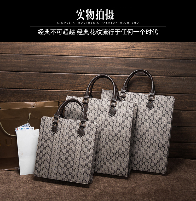 Fashion briefcase large capacity can hold items for mobile phone, cosmetics, documents, tablet-image-757376879