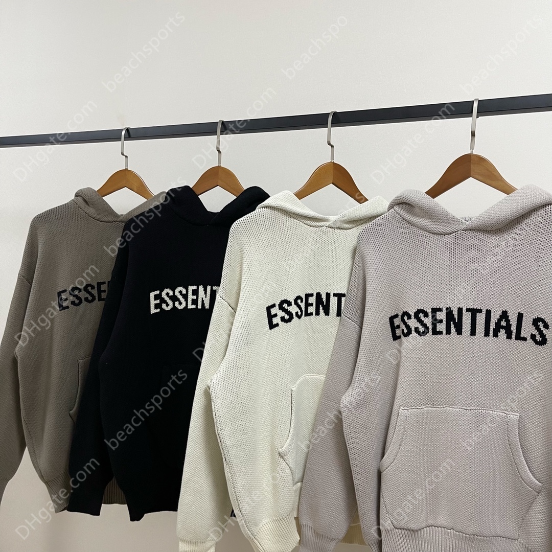

21fw Essentials Seventh Collection Knitting Hoodies Quality Men Women Hiphop Streetwear Sweatshirt Thick Cotton Knit Hoodie Trend Coat