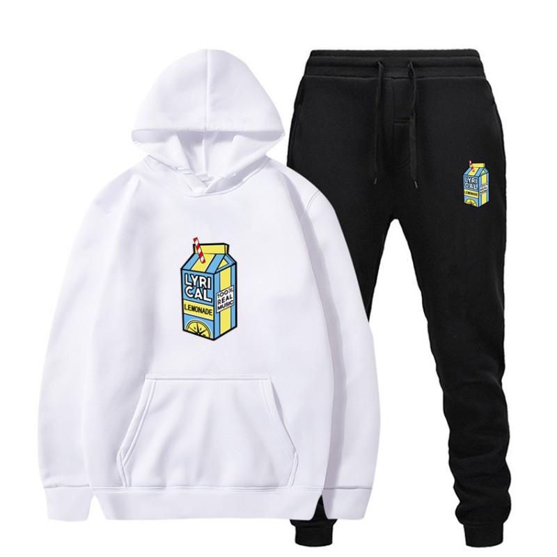 

Men' Tracksuits Male Fashion 2 Pieces Set Fall Winter Hoodie Pant Printed Fleece Sweatshirt Tracksuit Streetwear Pullover Suit Casual Sport, Yellow