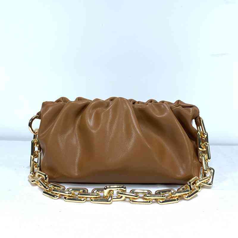 

Handbags Designer Bottegas Dumpling Venetas Thick Style Chain Cloud Wrinkled Soft Cow Leather One Shoulder Women's Bag CrossbodyH EMQU