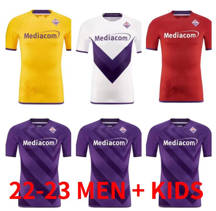 

2022 2023 FIORENTINA soccer jerseys RIBERY CALLEJON PRINCE PEZZELLA CHIESA 22 23 Football Shirts VLAHOVIC maillot de foot uniform Men kids set socks