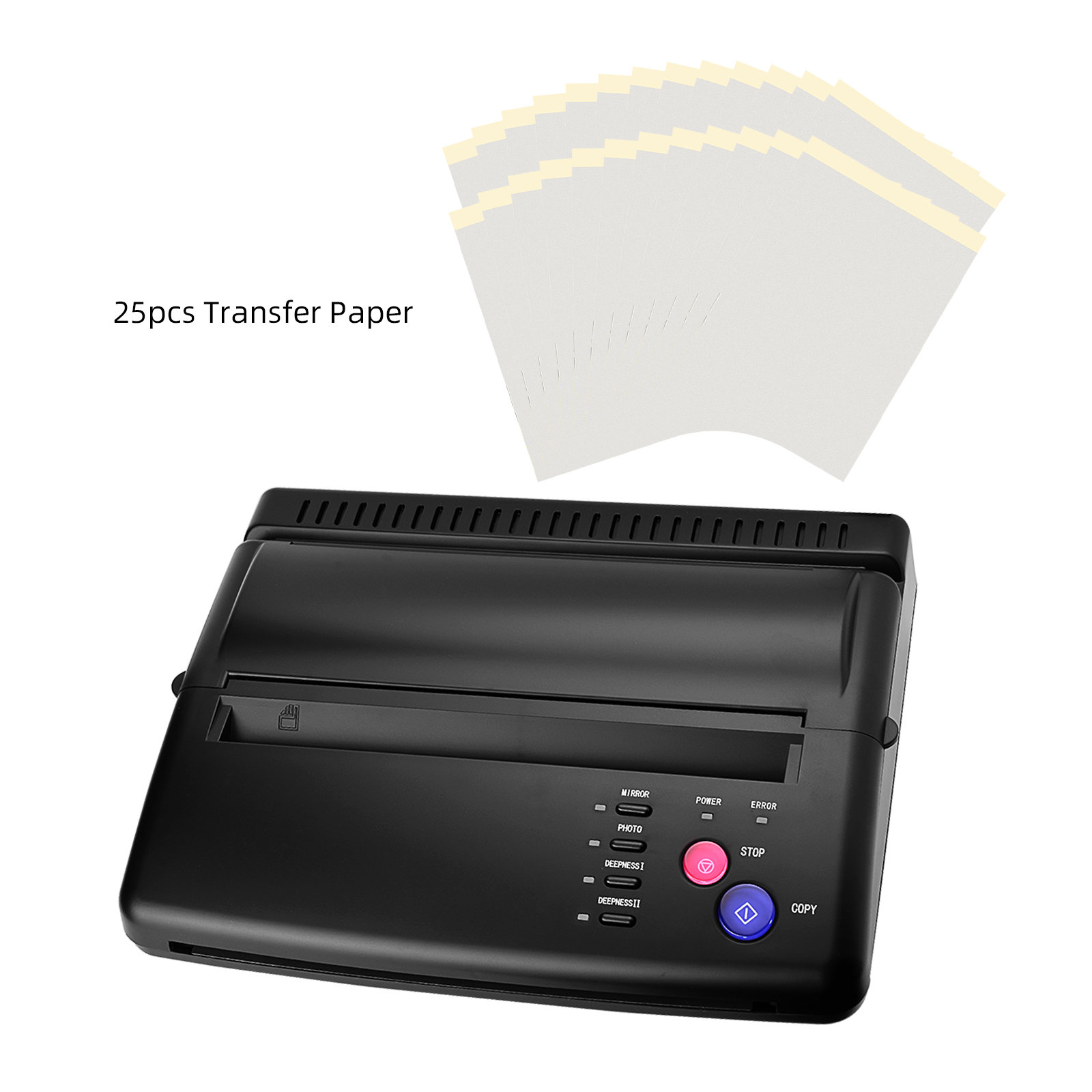 

Thermal tattoo transfer machine black line draft copy 1pc paper feeding 25pcs consumables hand drawing pattern A4