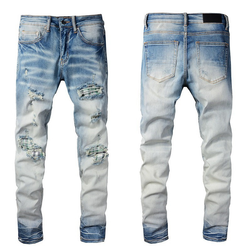 

Amirs Mens Designer Jeans Ripped Jeans Denim Pants Man Slim Jeans Casual Hip Hop Zipper Trousers For Male Stretch Trouser Amiri, A009