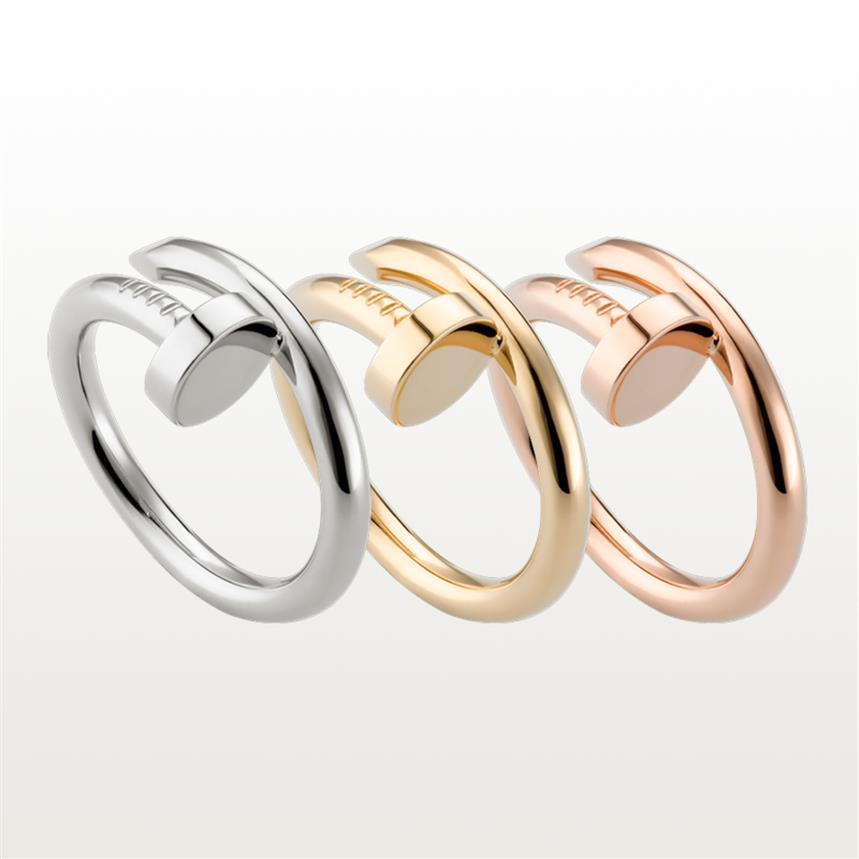 

Nail Ring Luxury Designer Jewelry Band Rings For Women Titanium Steel Alloy Gold-Plated 2022 Fashion Accessories Never fade Not al298M