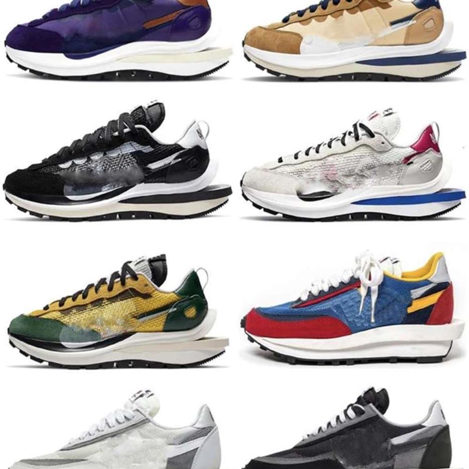 

2021 Sacai Waffle 2 0 Sesame Dark Iris LDV Shoes LDWaffle Black White Green Blue Red Trainers Men Women Outdoor Sports aaronKwok2415