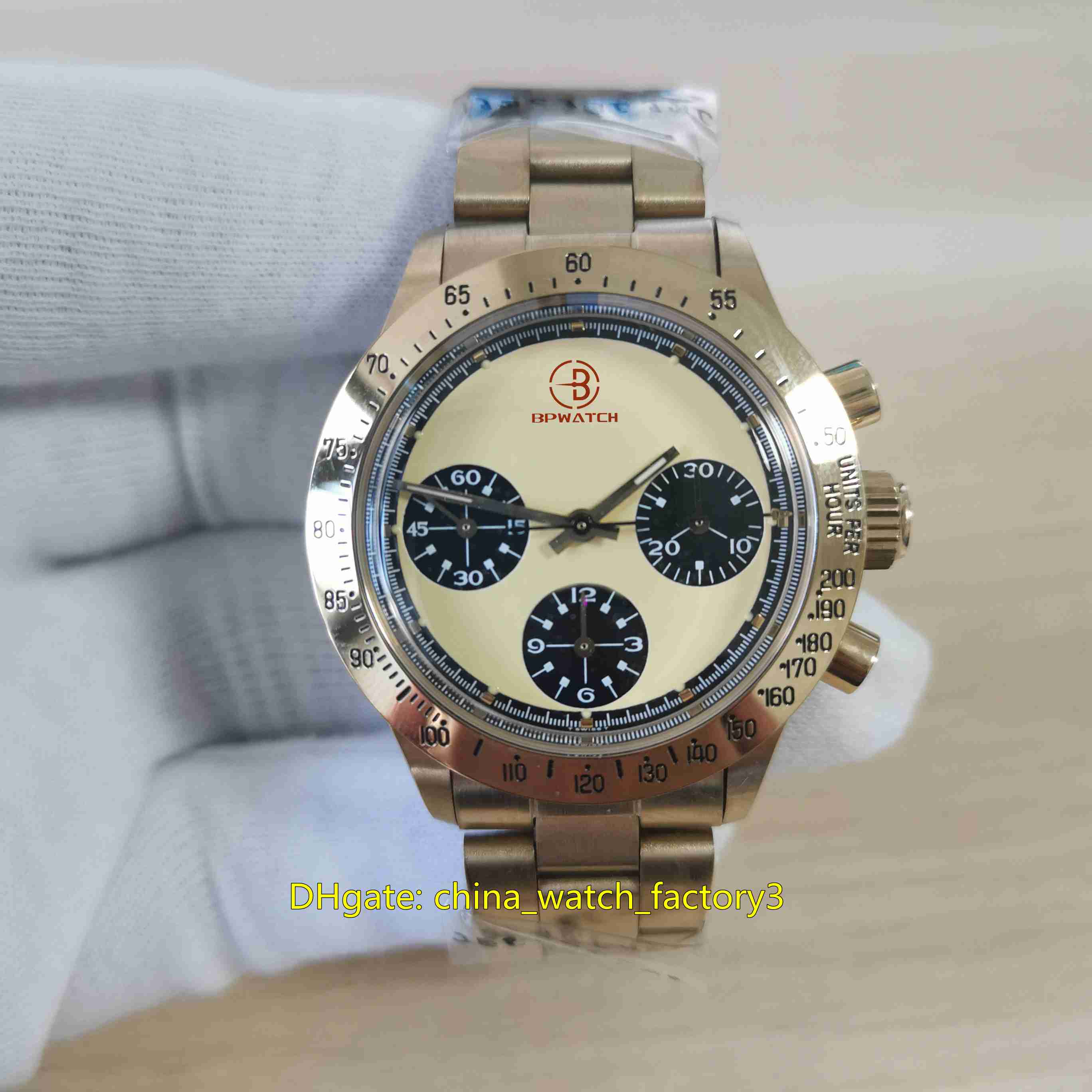 

Vintage Top Quality Watches Antique 38mm Paul Newman 6263 18k Yellow Gold Chronograph ETA 7750 ST19 Movement Mechanical Hand-winding Mens Watch Men's Wristwatches, No box papers