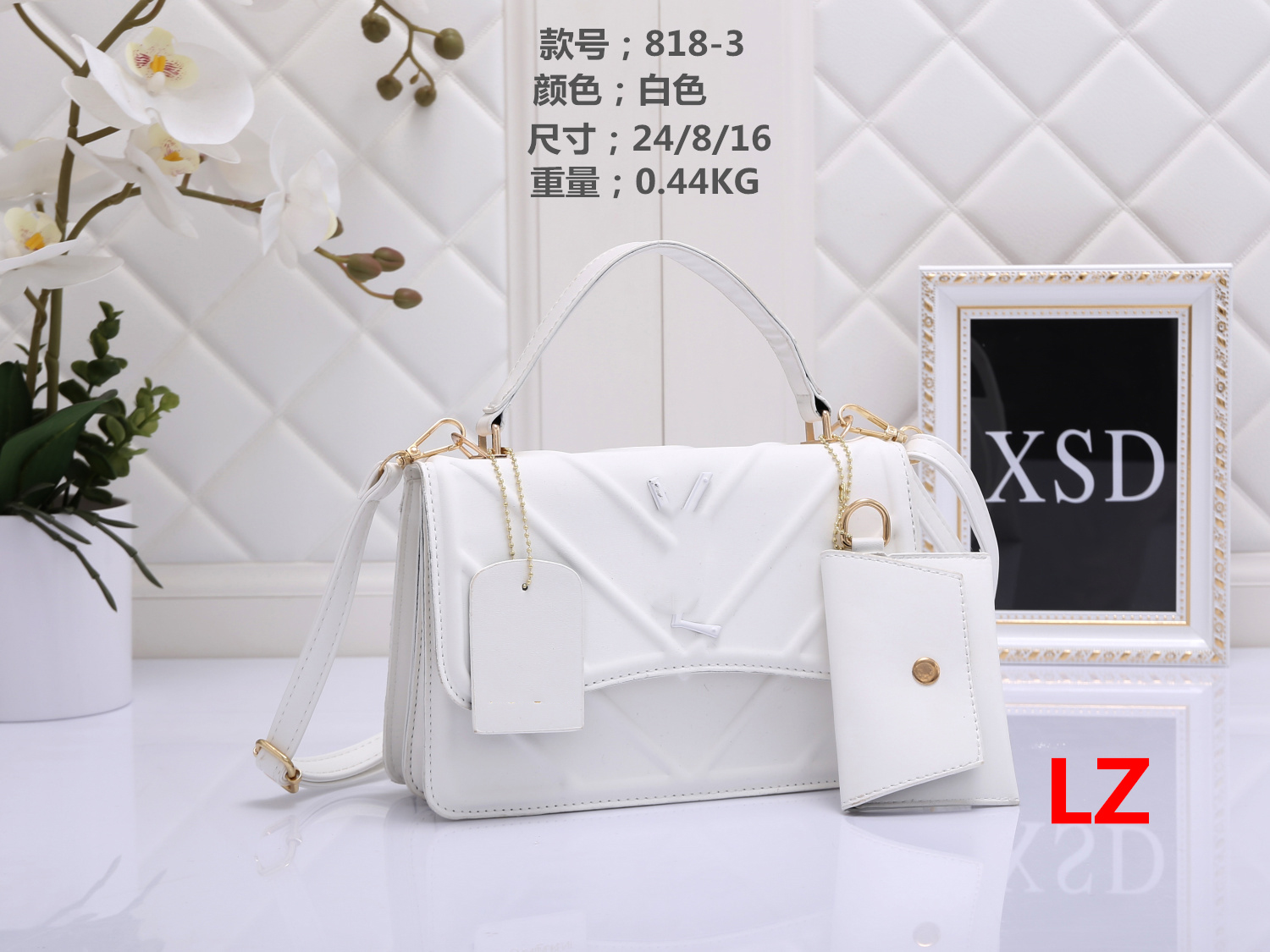 

women's designers Luxury Famous shoulder bag totes purse handbag message bags cluth top quality brand classic Crossbody PU Lady #818-3 With wallet 24CM GRTJHYTFJU, White