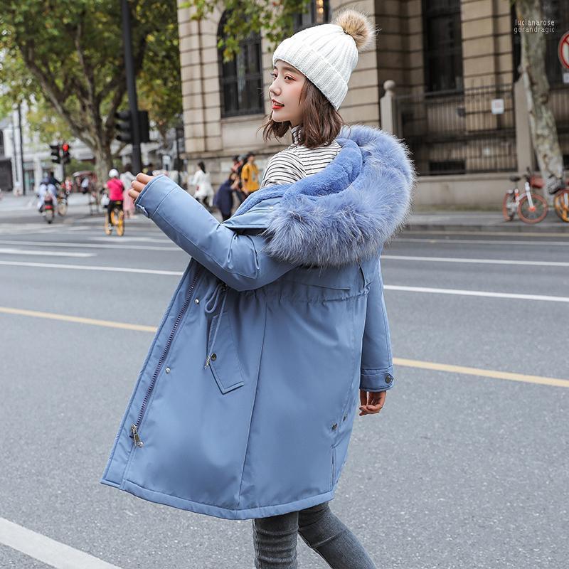 

Women's Down & Parkas ISENMAL Winter Jacket For Women 2022 Latest Style Fake Fur Female Coats Warm Lining Woman Coat Hooded Long Luci22, Black