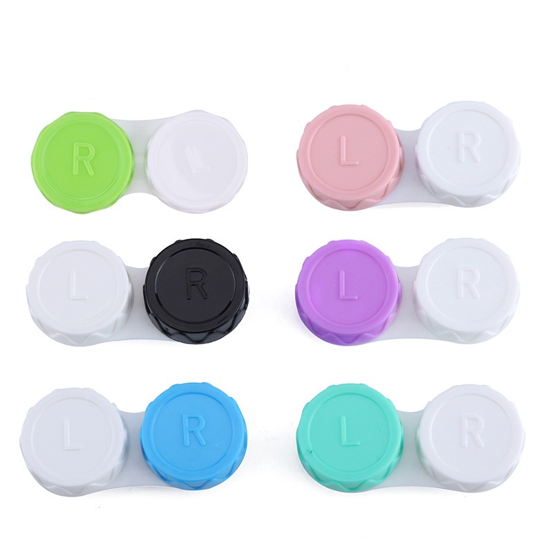 Contact Lens Accessories L+R Eyes Contacts Lense Cases Wholesale Make Up Tools Easy To Carry For Eye Care-image-763667365