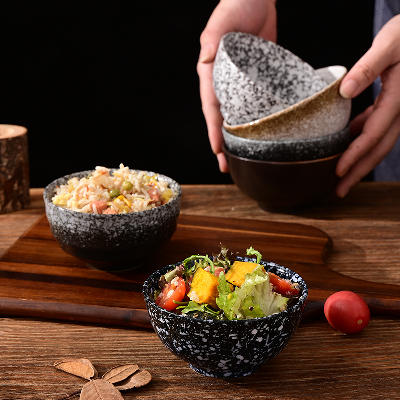 

Bowls Japanese Wholesaler Small Ceramic Soup Bowls Home Dessert Bowl Retro Tableware Rice Bowl, Customize