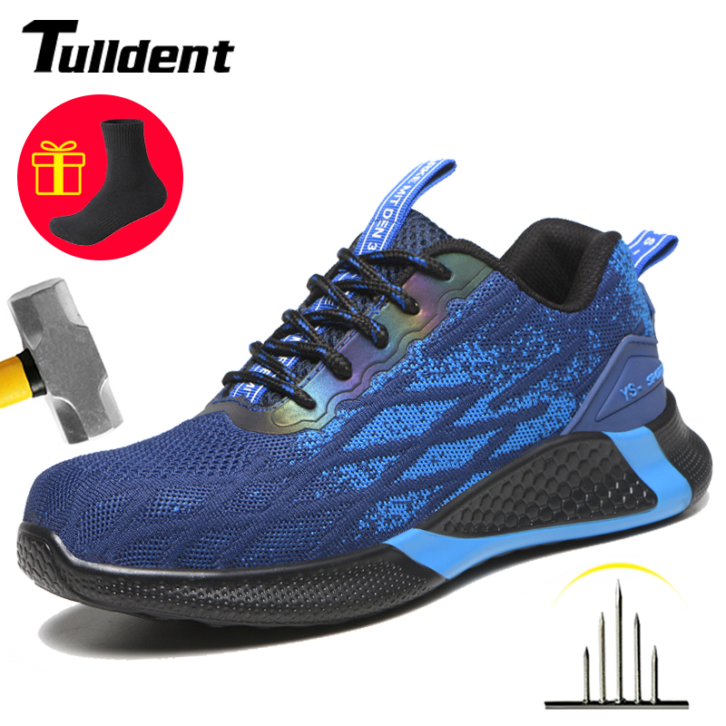 

Men Work Safety Shoes Steel Toe Anti-Smashing Wear roof Security Shoes Comfortable Indestructible Protective Boots Sneaker, X-2