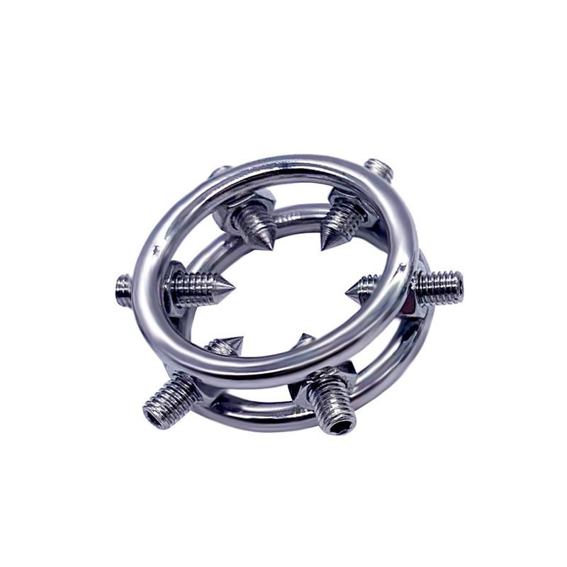 BDSM 6 Spike Penis Glans Ring Stainless Steel Cock Male Head Stimulator Piercing Torture sexys Toy For Men sexy Shop