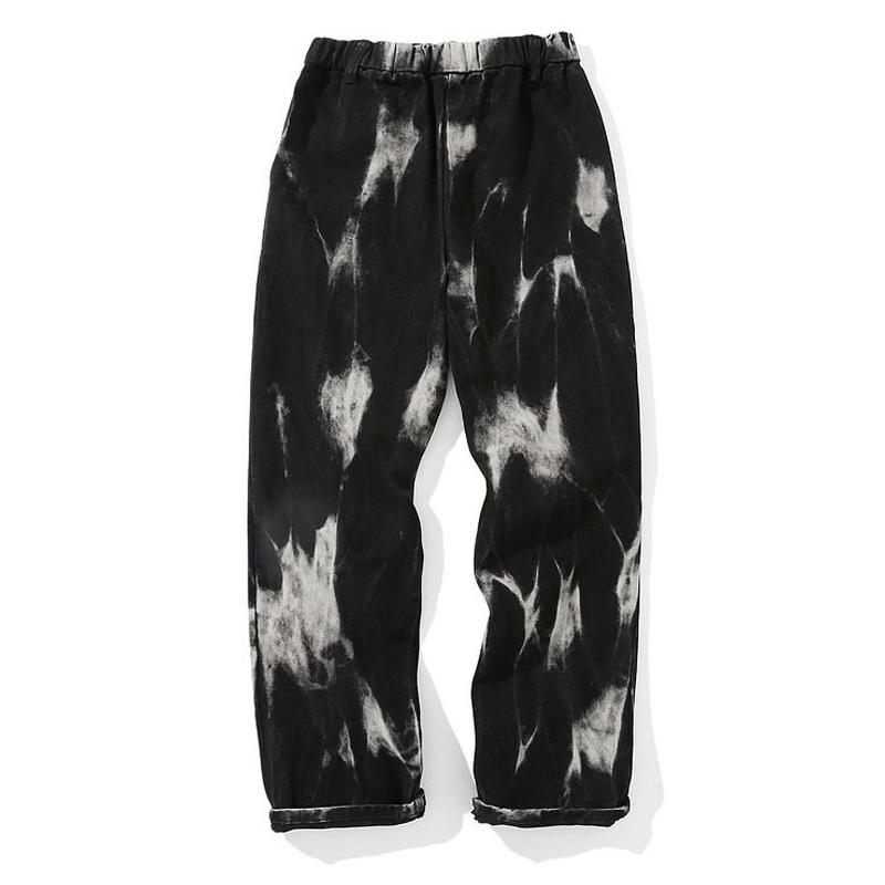 

Men's Pants Unisex Tie Dye Printing High Street Hip Hop Loose Casual Couple Cargo Straight Aesthetic Pant Women And MenMen's, Black
