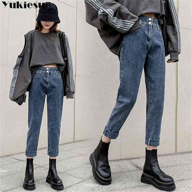 

High Waist Mom Jeans Women Boyfriends Straight Femme Loose Vintage Denim pants Vaqueros Mujer Plus size 3XL 210608, Gray