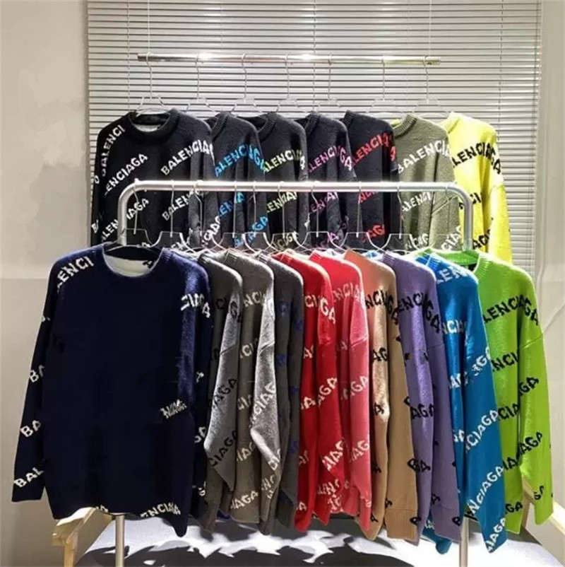 Mens Womens Designers Sweaters LUXURY Sweatshirt balancai Embroidery Knitwear Winter Clothes Classic series letter jacquard sweater are made of h