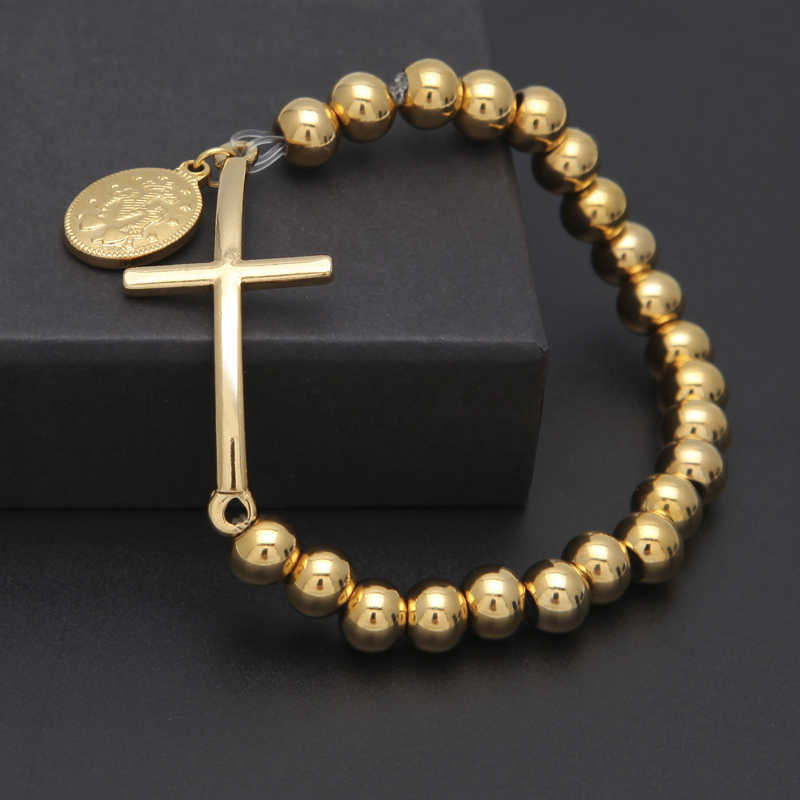 Classic Bracelets for Women Fish Charm Frozen Bead Cross Jewelery Charms Anchor Jewelry Cruciani-image-750942521