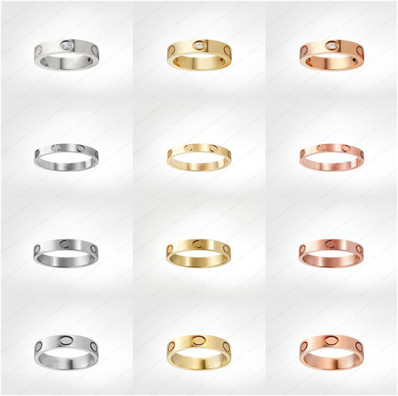 

love screw ring mens rings classic luxury designer jewelry women Titanium steel Alloy Gold-Plated Gold Silver Rose Never fade Not allergic -4/5/6mm